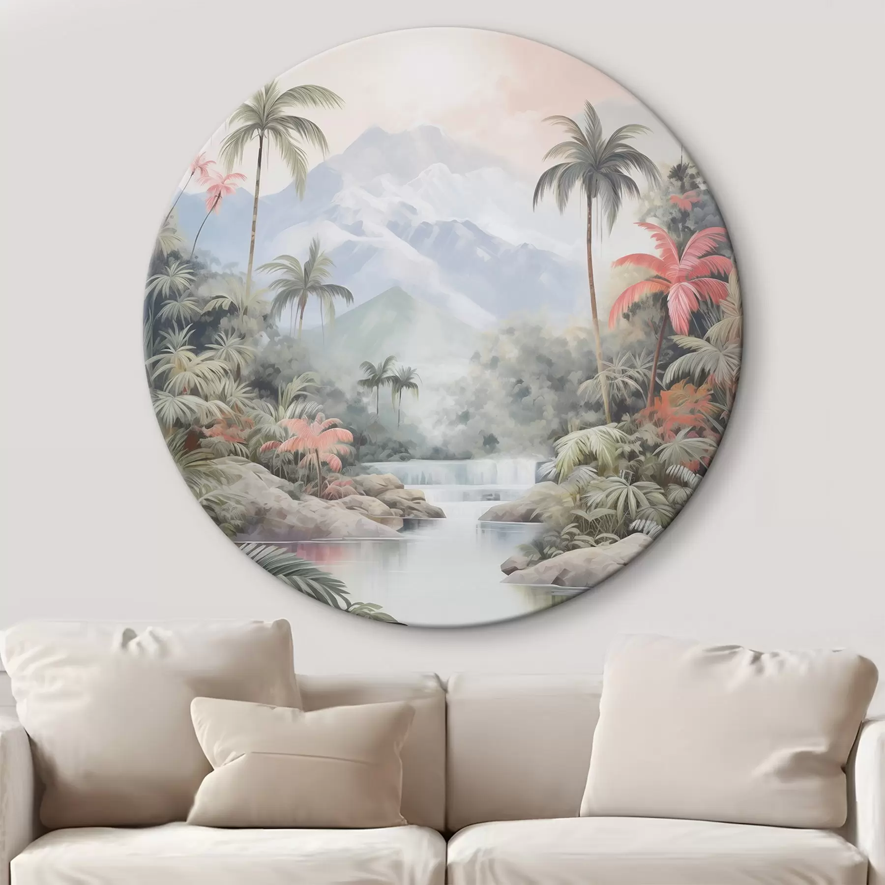 Obraz Řeka v tropickém lese před horami Č. r45913