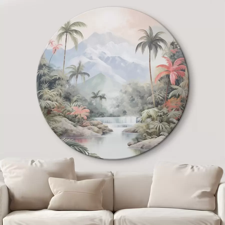 Obraz Řeka v tropickém lese před horami Č. r45913