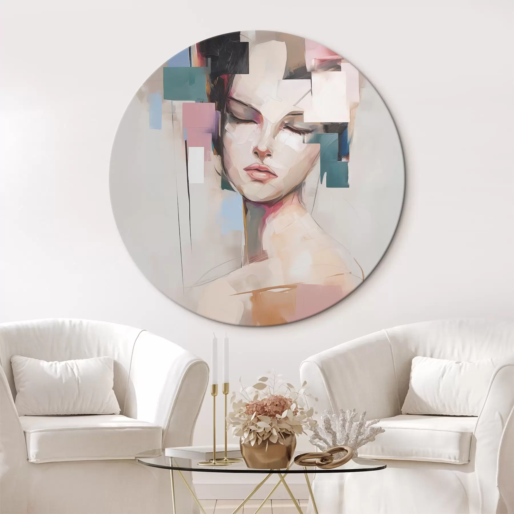 Obraz Abstraktní portrét imitující malbu Č. r45921