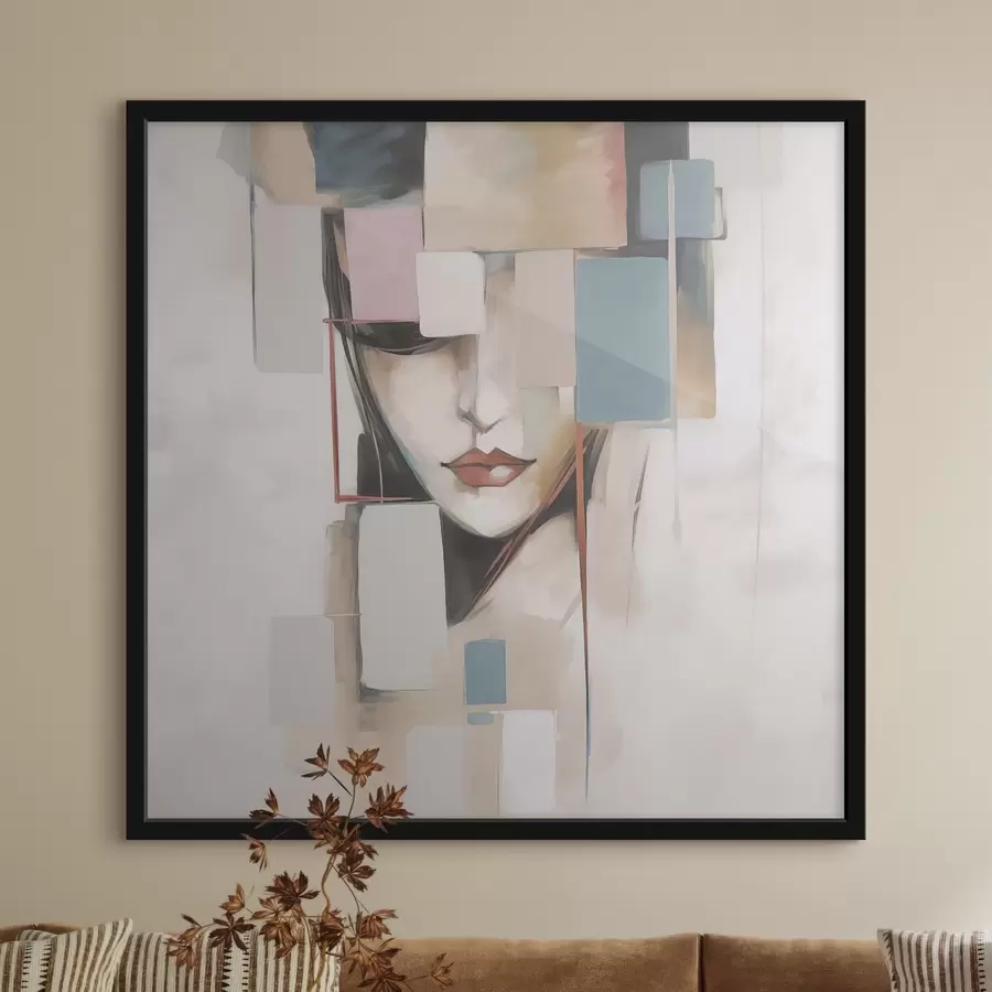 Fototapet Abstraktní portrét imitující malbu f45920