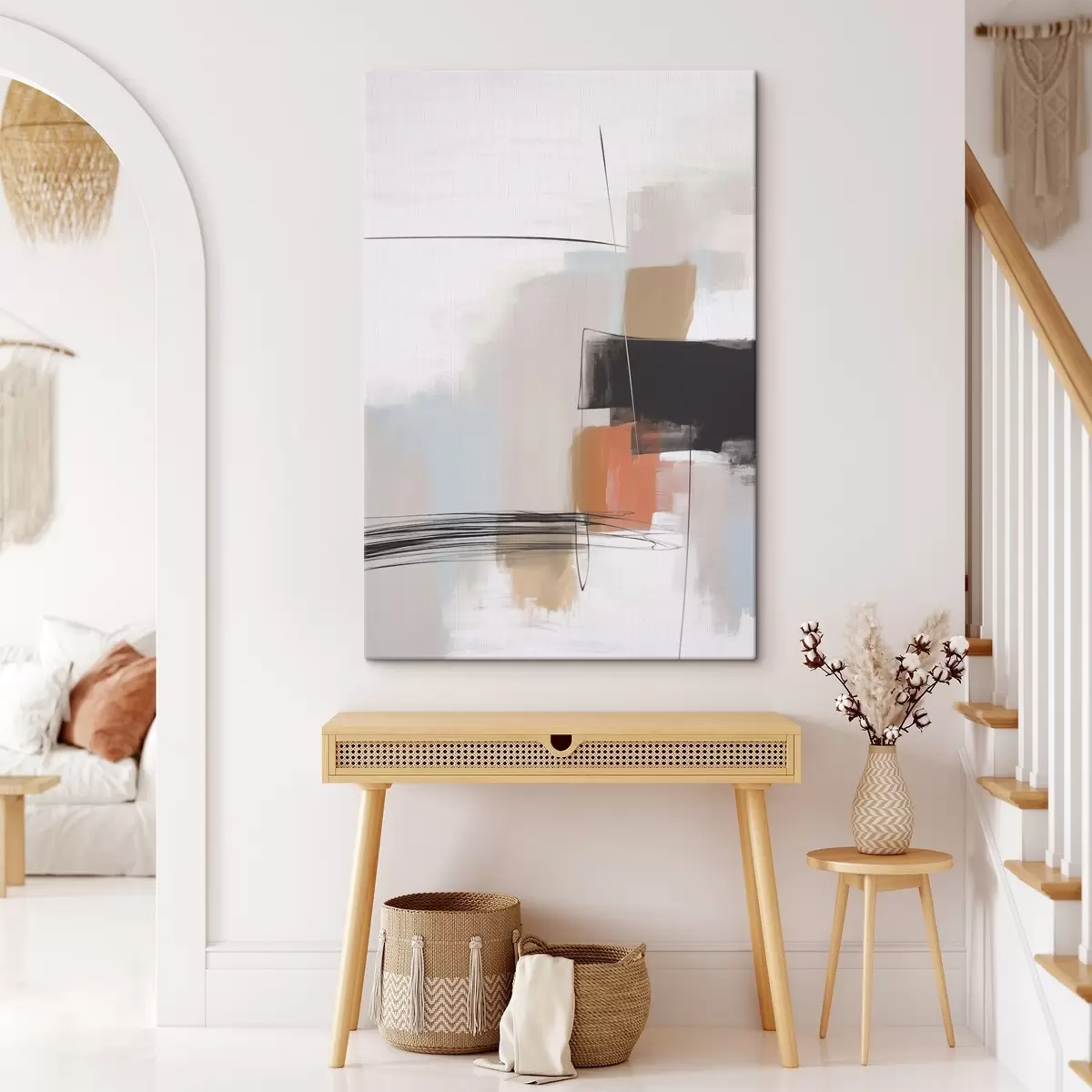 Obraz Abstrakce imitující tahy štětcem Č. s45919