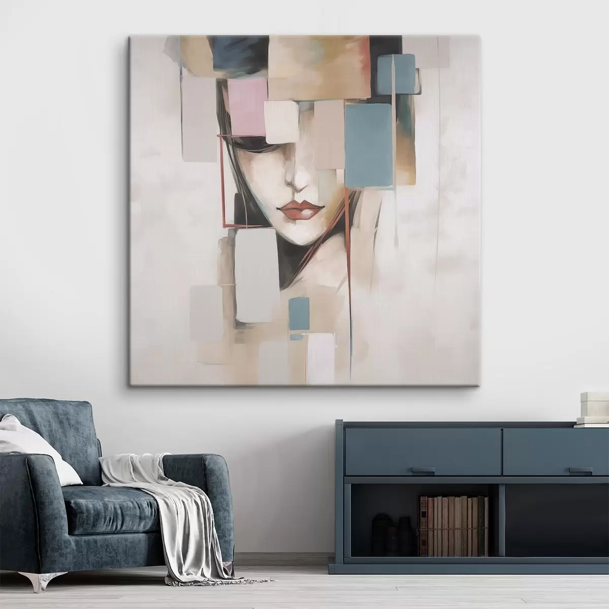 Obraz Abstraktní portrét imitující malbu Č. s45920