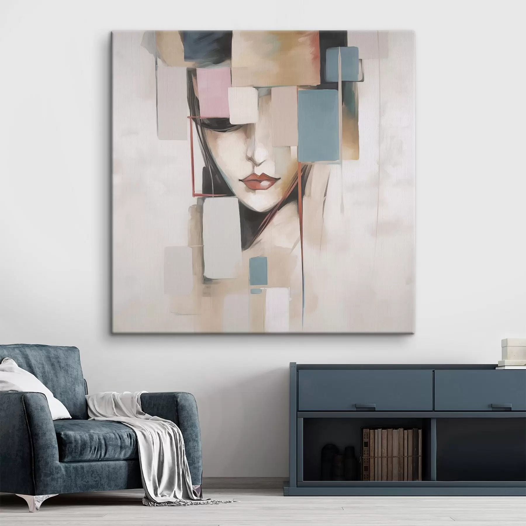 Obraz Abstraktní portrét imitující malbu Č. s45920