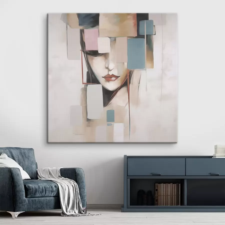 Obraz Abstraktní portrét imitující malbu Č. s45920