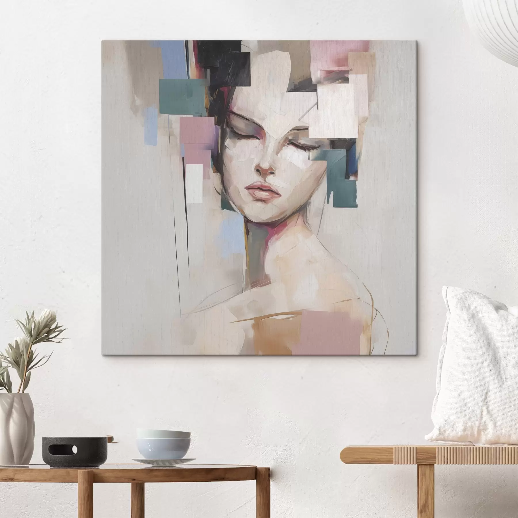 Obraz Abstraktní portrét imitující malbu Č. s45921