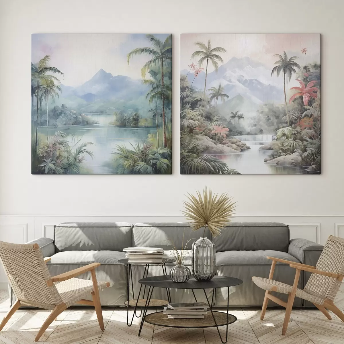 Obraz Řeka v džungli před horou Č. m00751