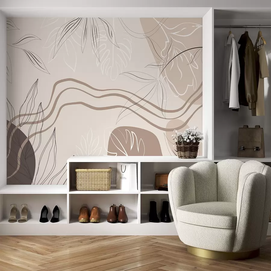 Fototapet Abstrakt s listy w04604