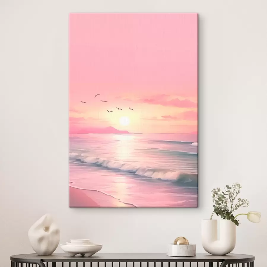Obraz Růžový západ slunce nad mořem Č. s45955