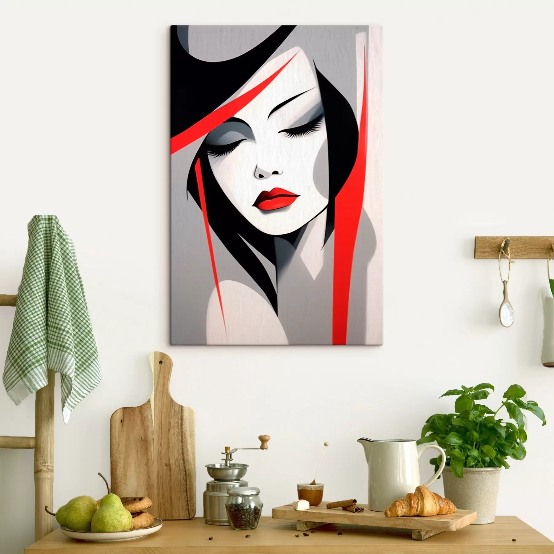 Obraz Abstraktní ženský portrét Č. s45964