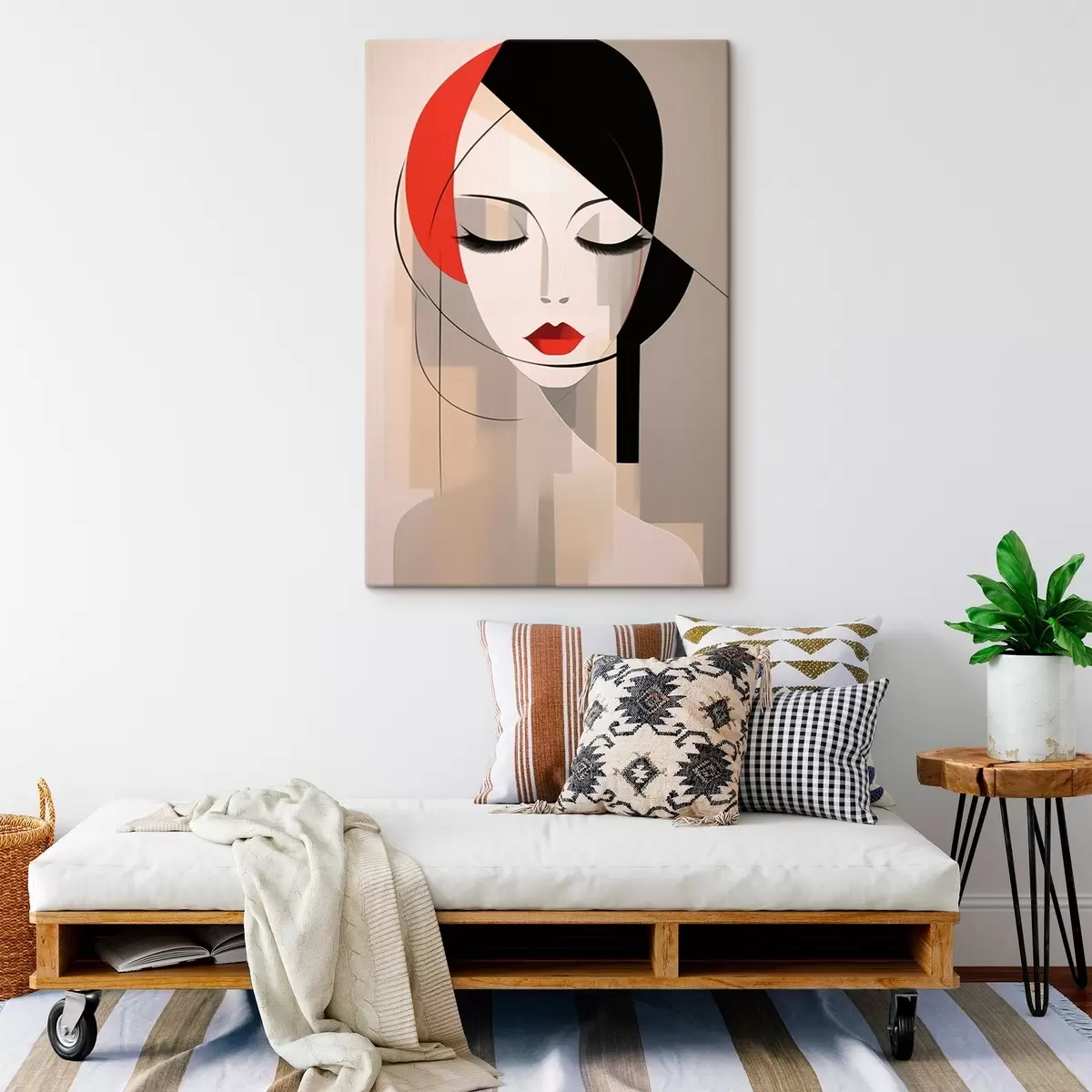 Obraz Abstraktní ženský portrét Č. s45965