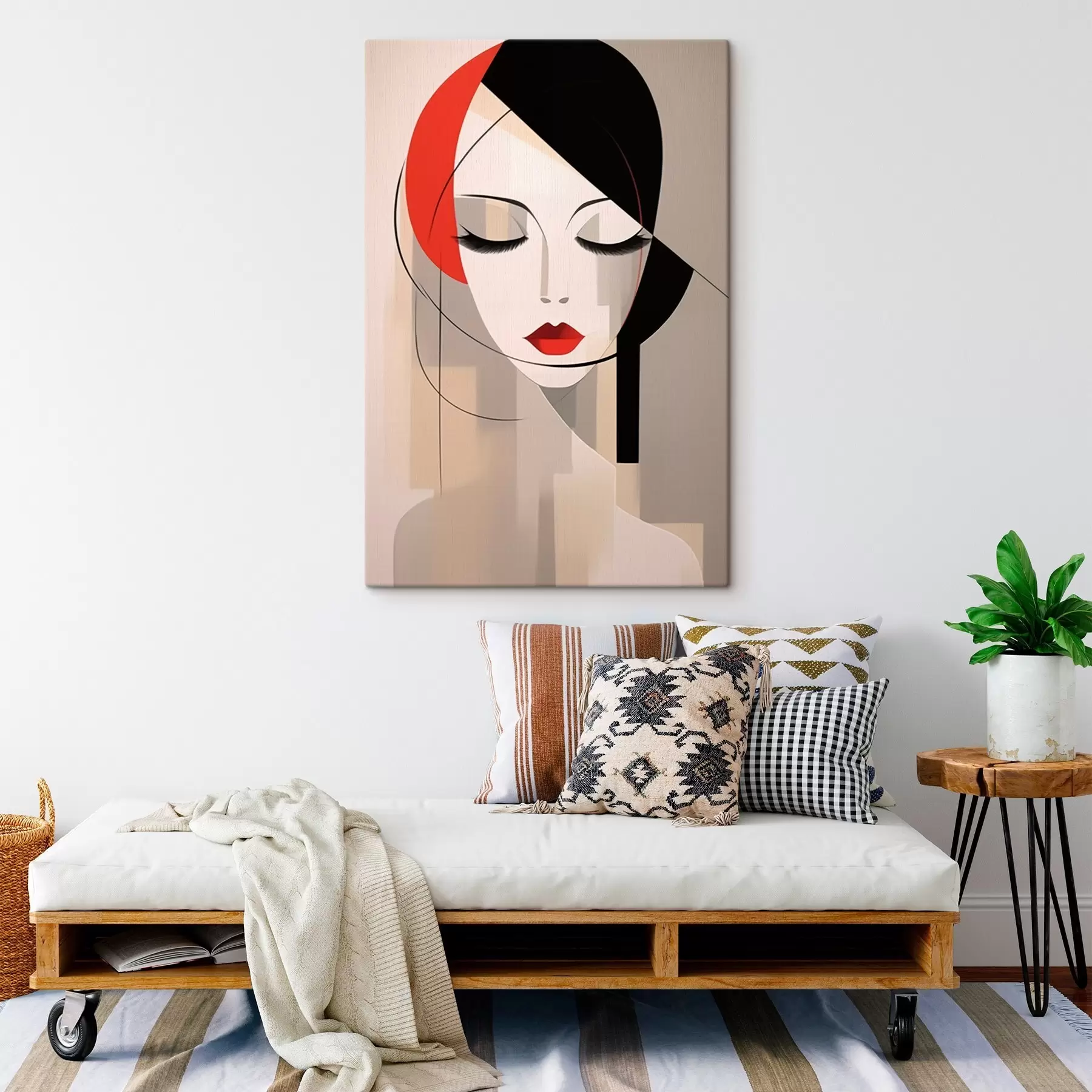 Obraz Abstraktní ženský portrét Č. s45965