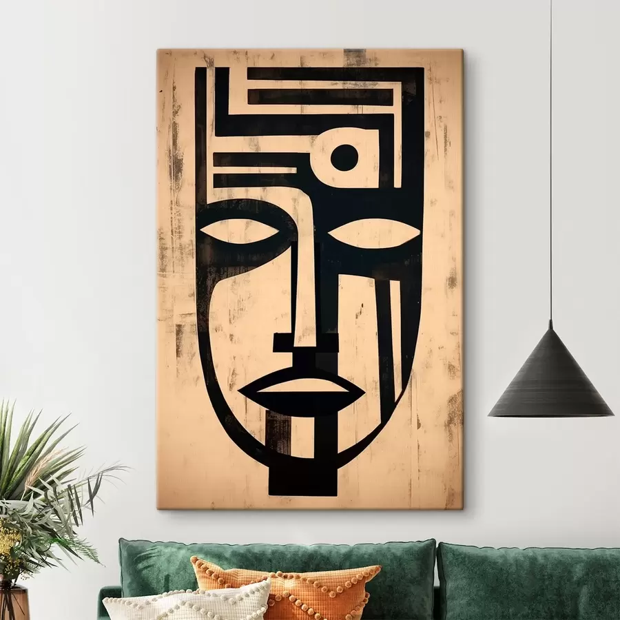 Obraz Geometrická abstraktní tvář Č. s45970