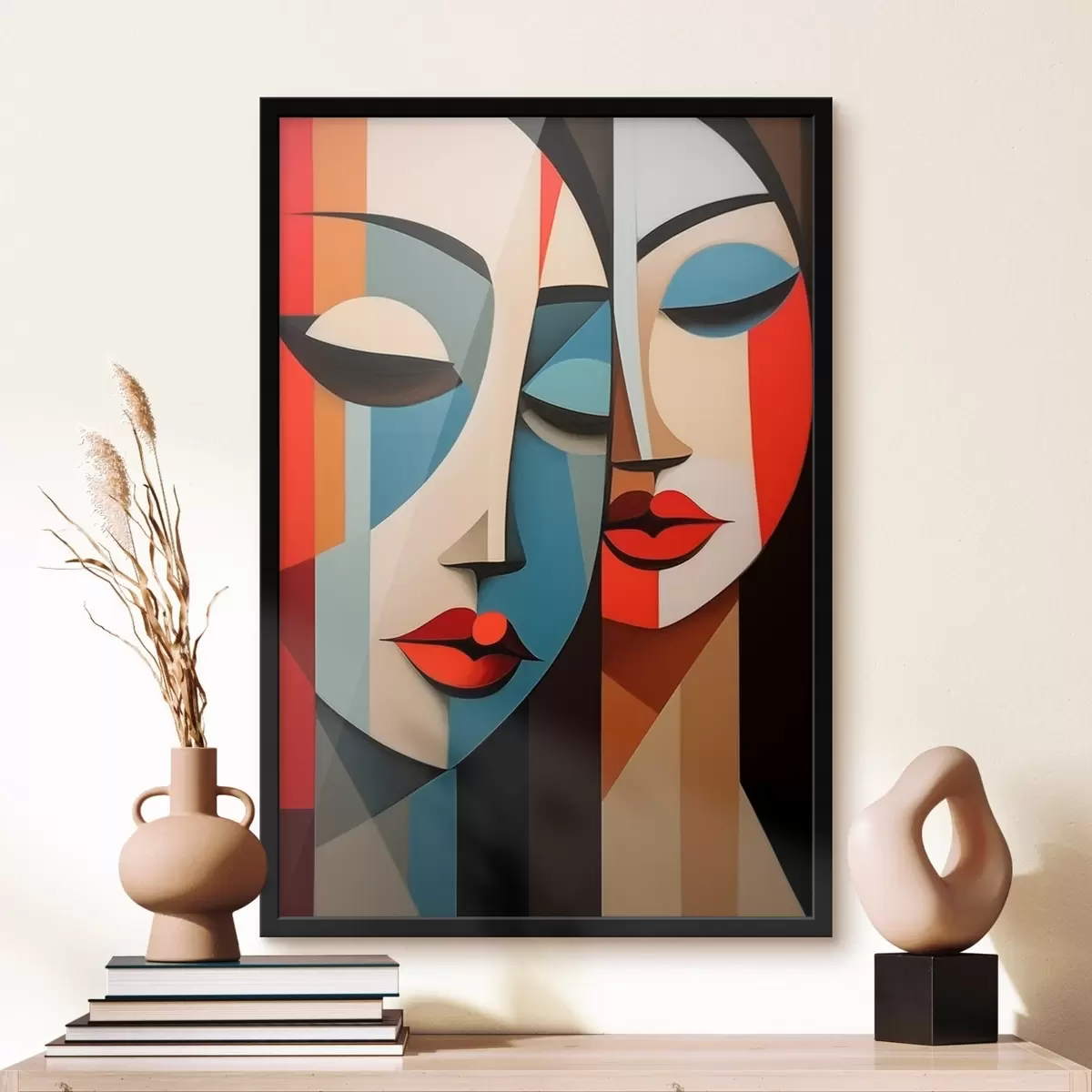 Poster Geometrický ženský portrét f45966