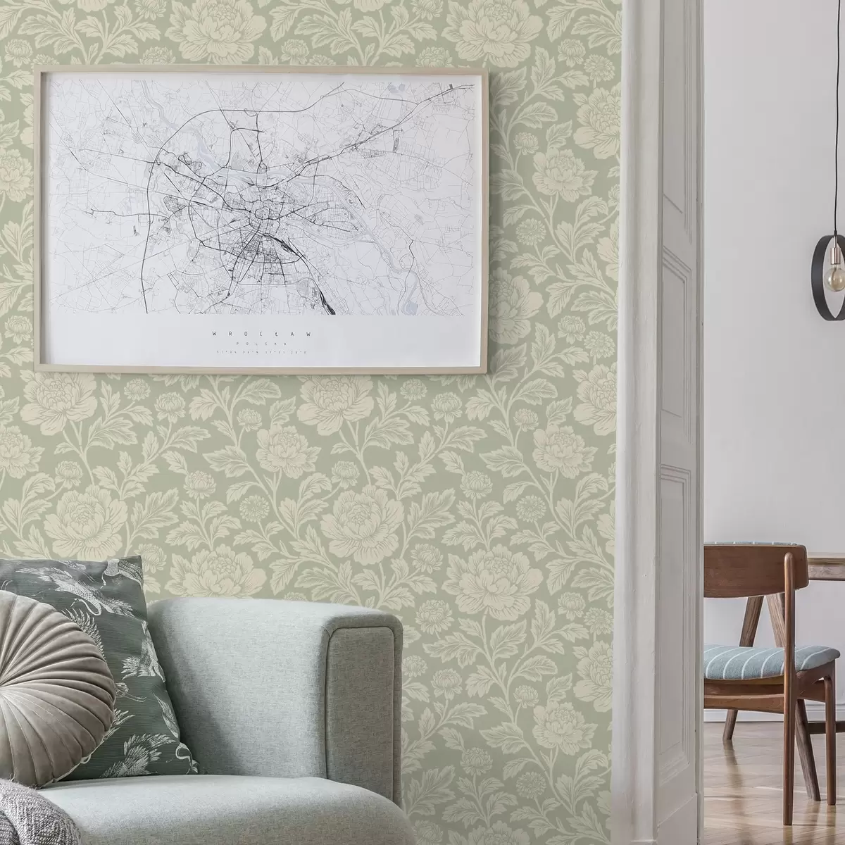 Tapety Velké liniové pivoňky na šalvějovém pozadí a00582