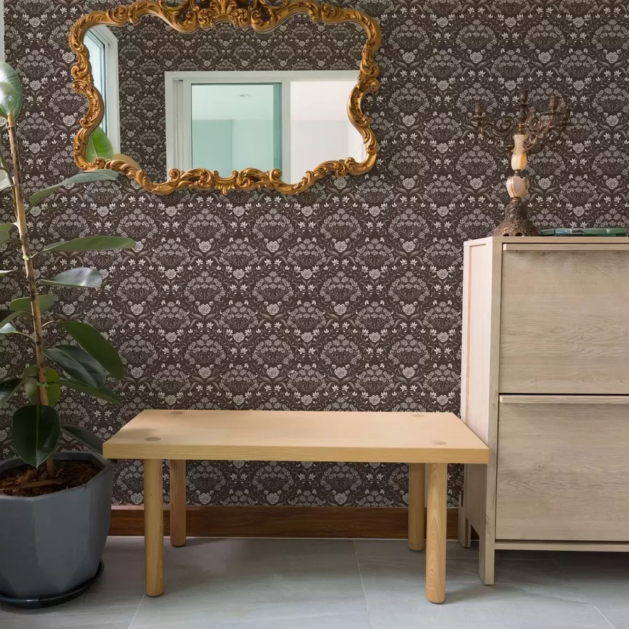 Fototapet Tmavá čokoláda s pivoňkami a sněženky a00603v2