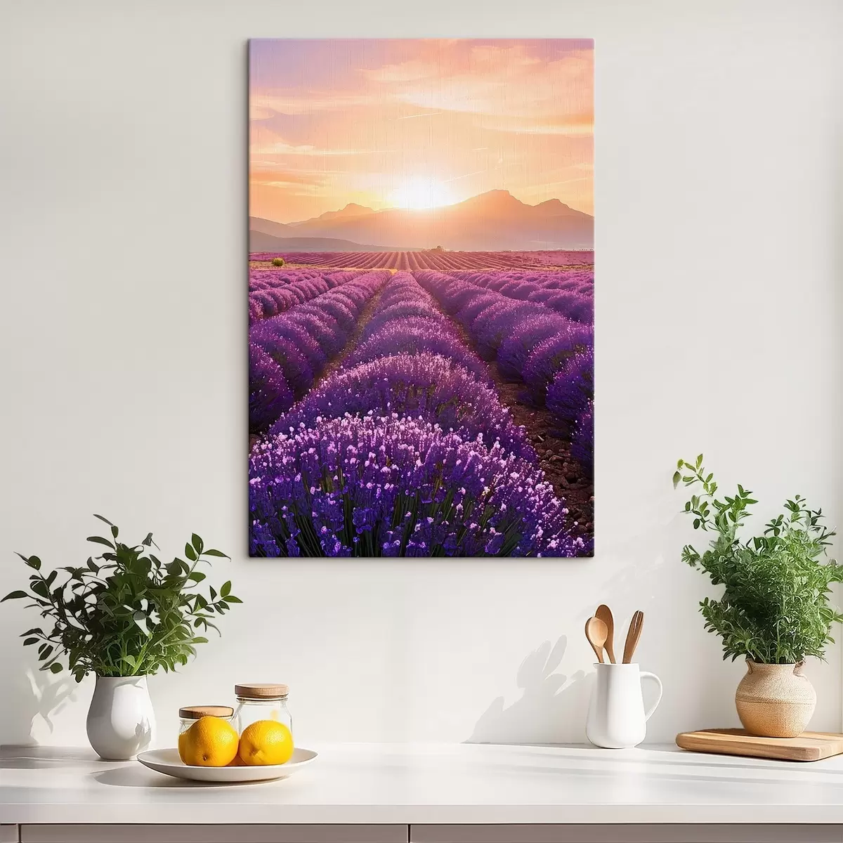 Obraz Západ slunce v levandulovém poli Č. s45663