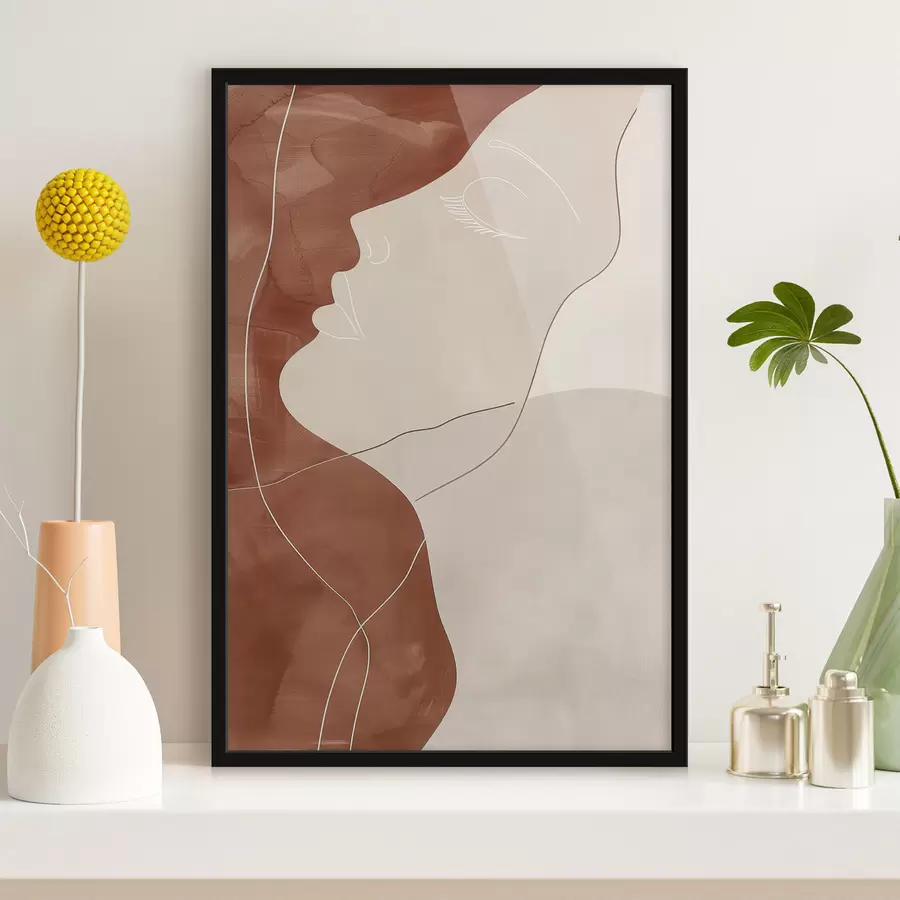 Fototapet Abstrakce, silueta dívky f45656