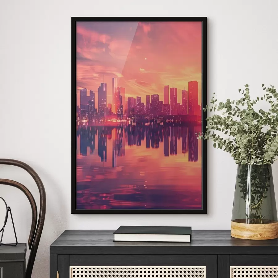 Fototapet Město při západu slunce f45658