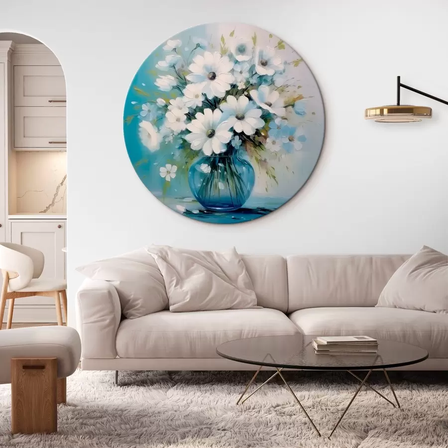 Obraz Kytice sedmikrásky v modré váze Č. r45959