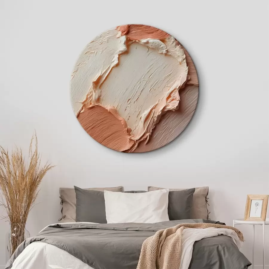 Obraz Krémově broskvové tahy, bohatá impasto technika Č. r45869