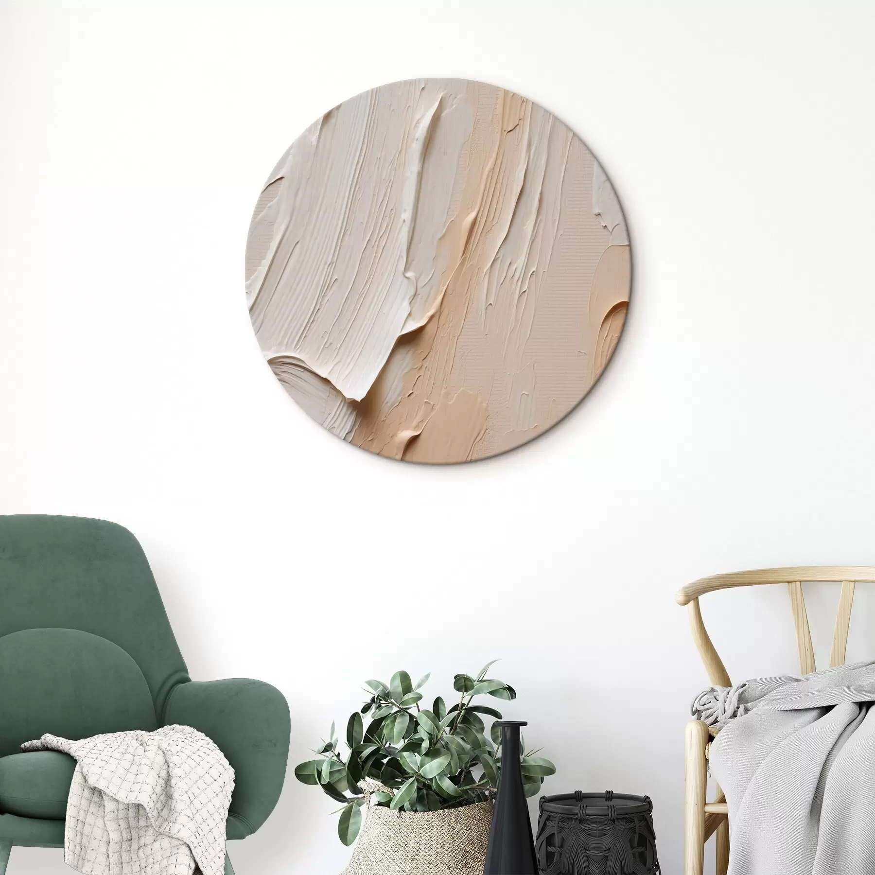 Obraz Texturované pastelové tahy v béžovo-krémových tónech Č. r45871