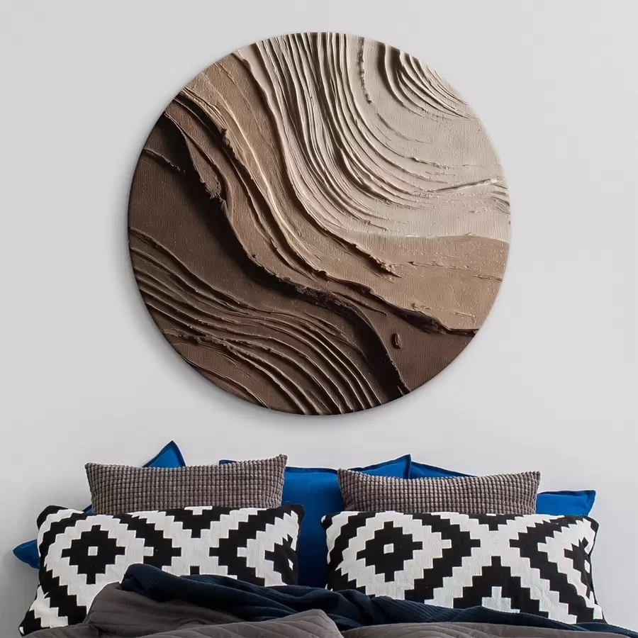 Obraz Reliefní čokoládově béžové vrstvy, texturovaná pasta Č. r45894