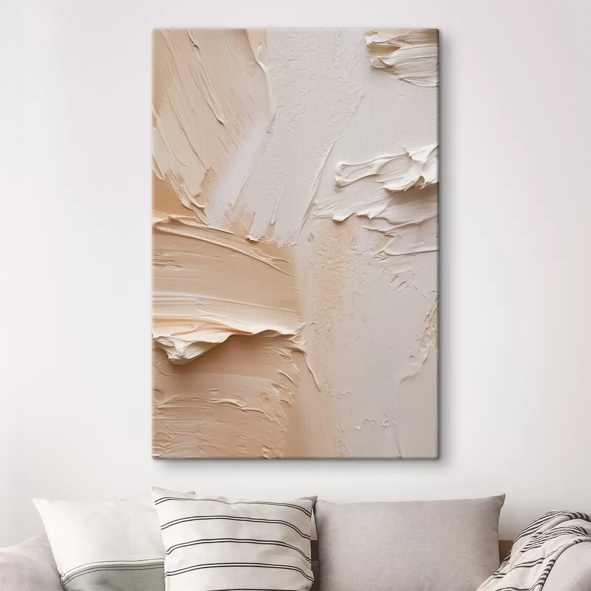 Obraz Lehké impasto tahy, krémová písková textura Č. s45872