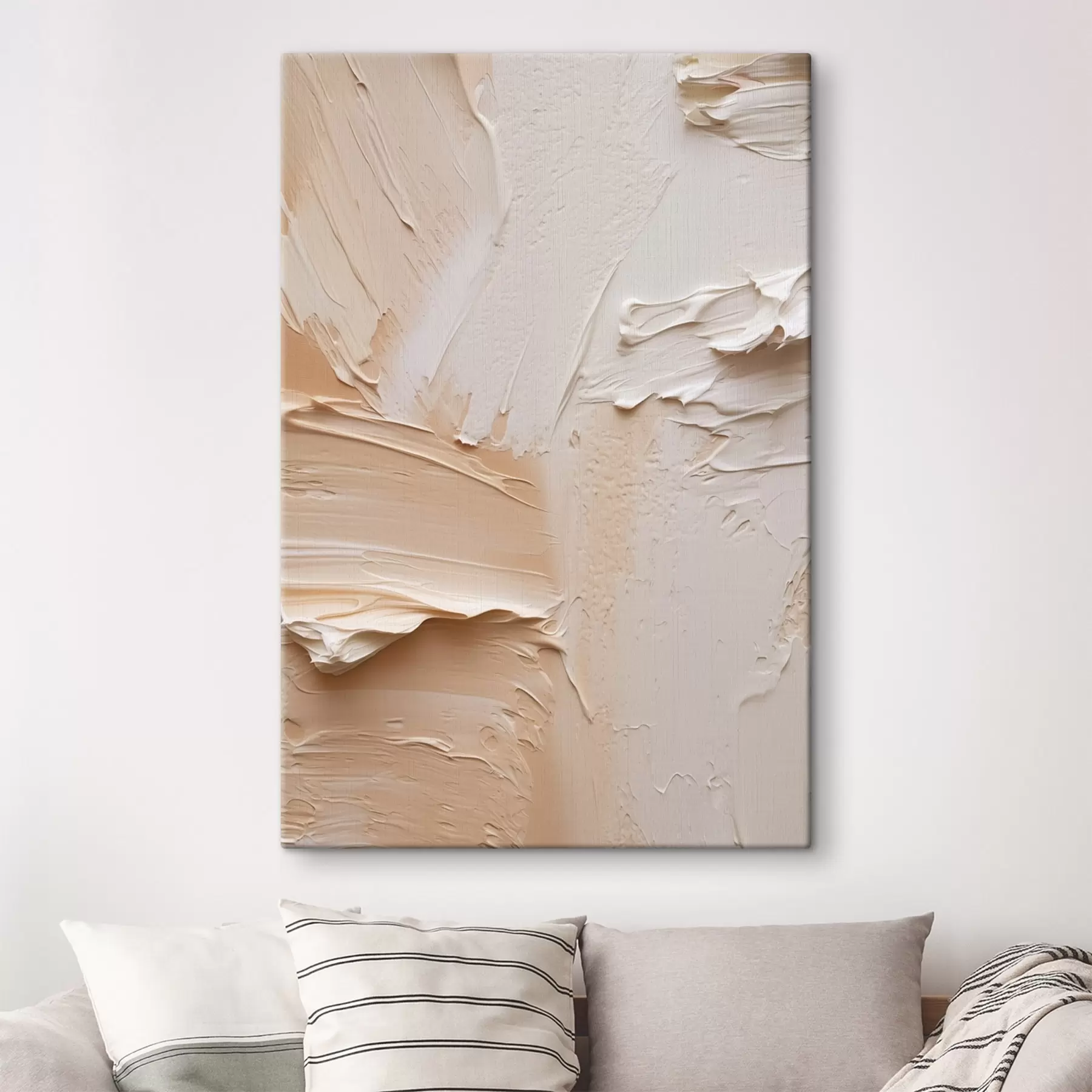 Obraz Lehké impasto tahy, krémová písková textura Č. s45872