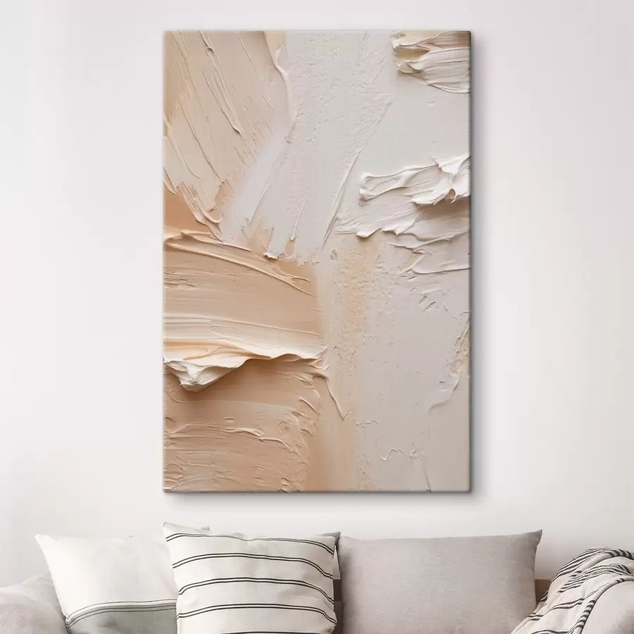 Obraz Lehké impasto tahy, krémová písková textura Č. s45872