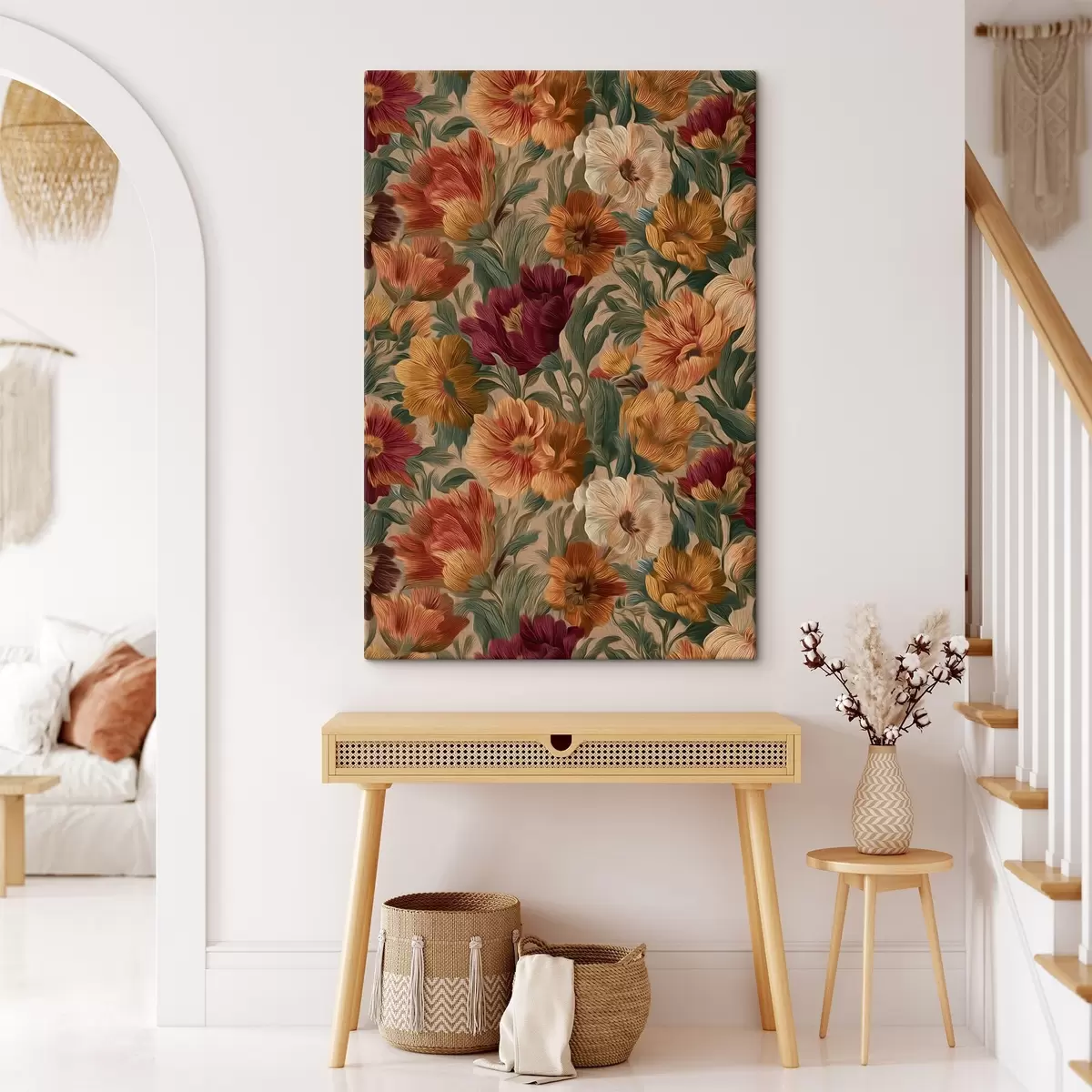 Obraz Vintage květinový vzor v teplých barvách Č. s45896