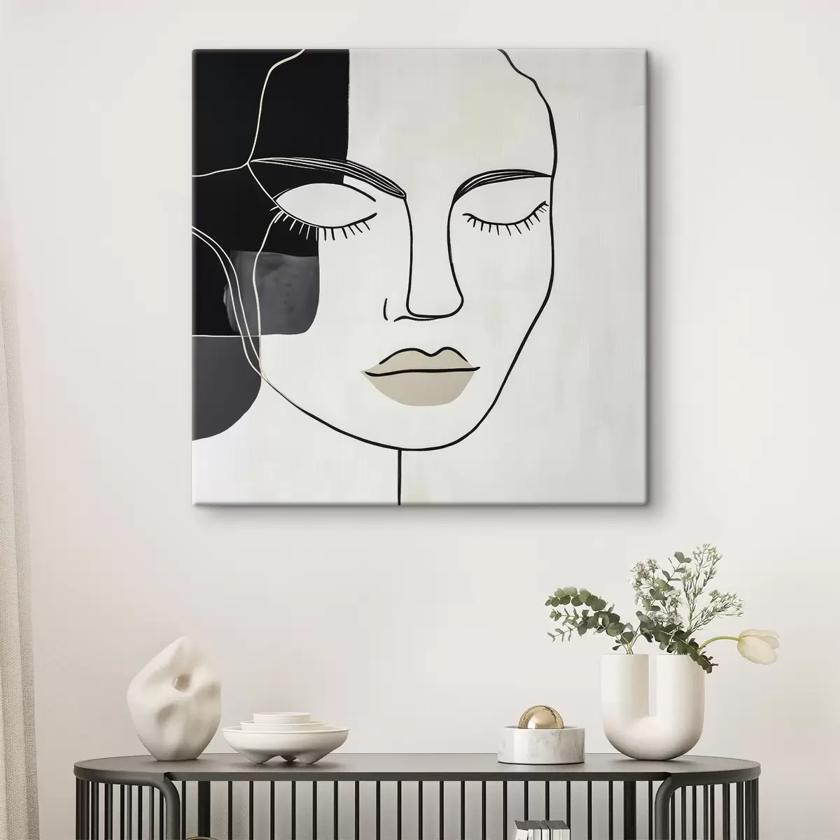 Obraz Minimalistický abstraktní portrét Č. s45987