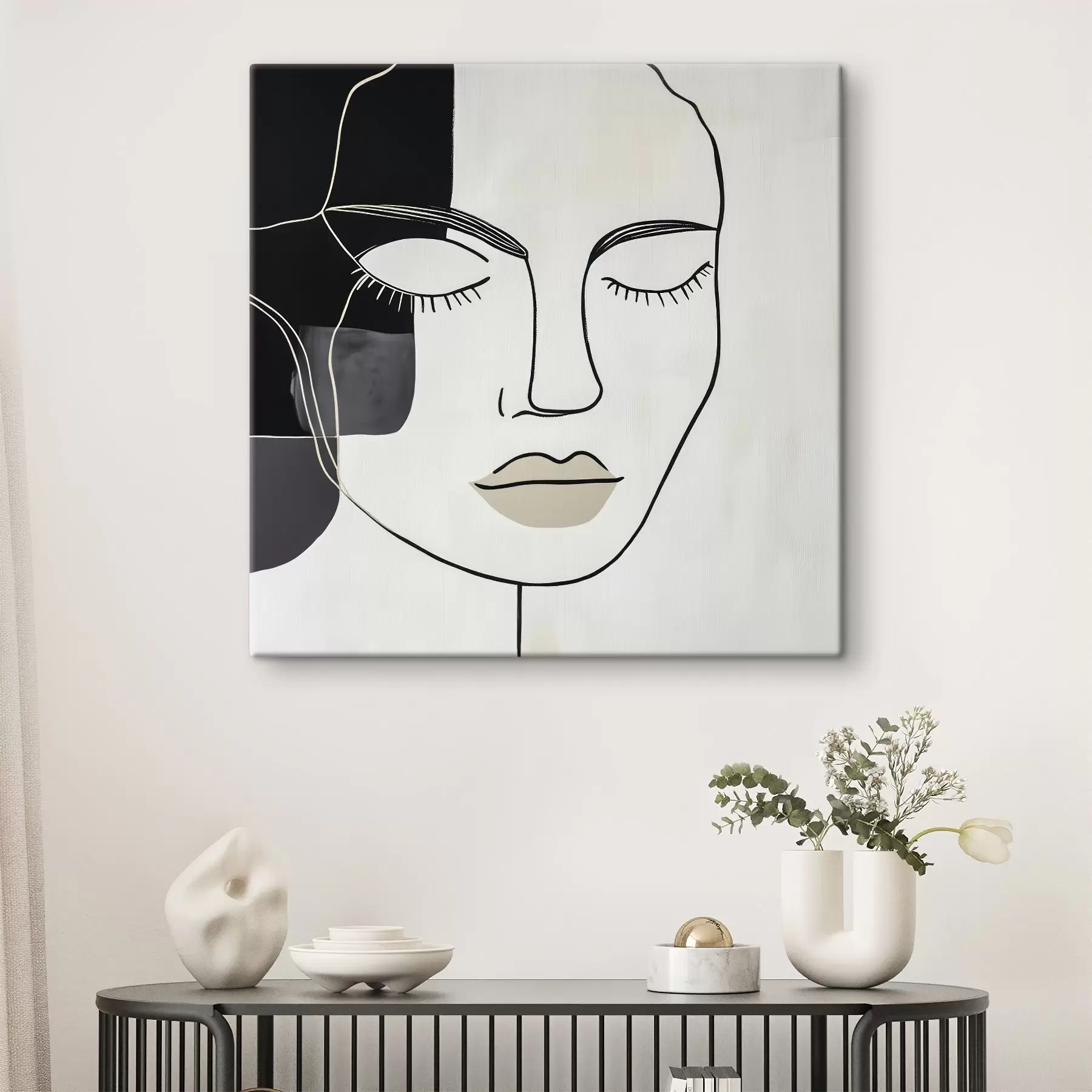 Obraz Minimalistický abstraktní portrét Č. s45987