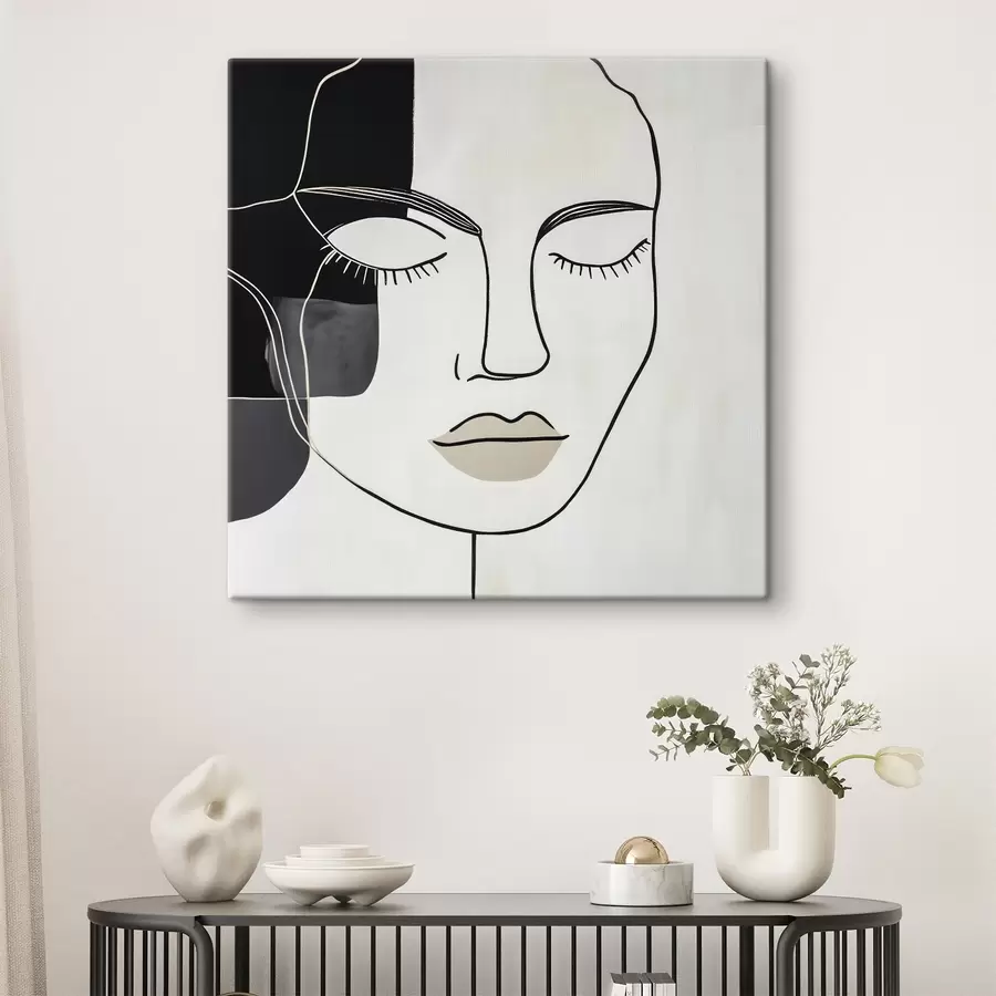 Obraz Minimalistický abstraktní portrét Č. s45987