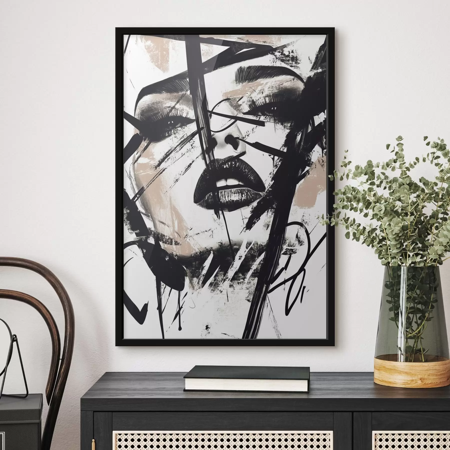 Fototapet Abstraktní portrét ženy ve stylu graffiti f45777