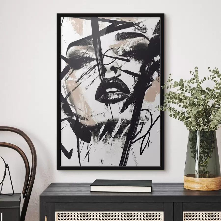 Fototapet Abstraktní portrét ženy ve stylu graffiti f45777