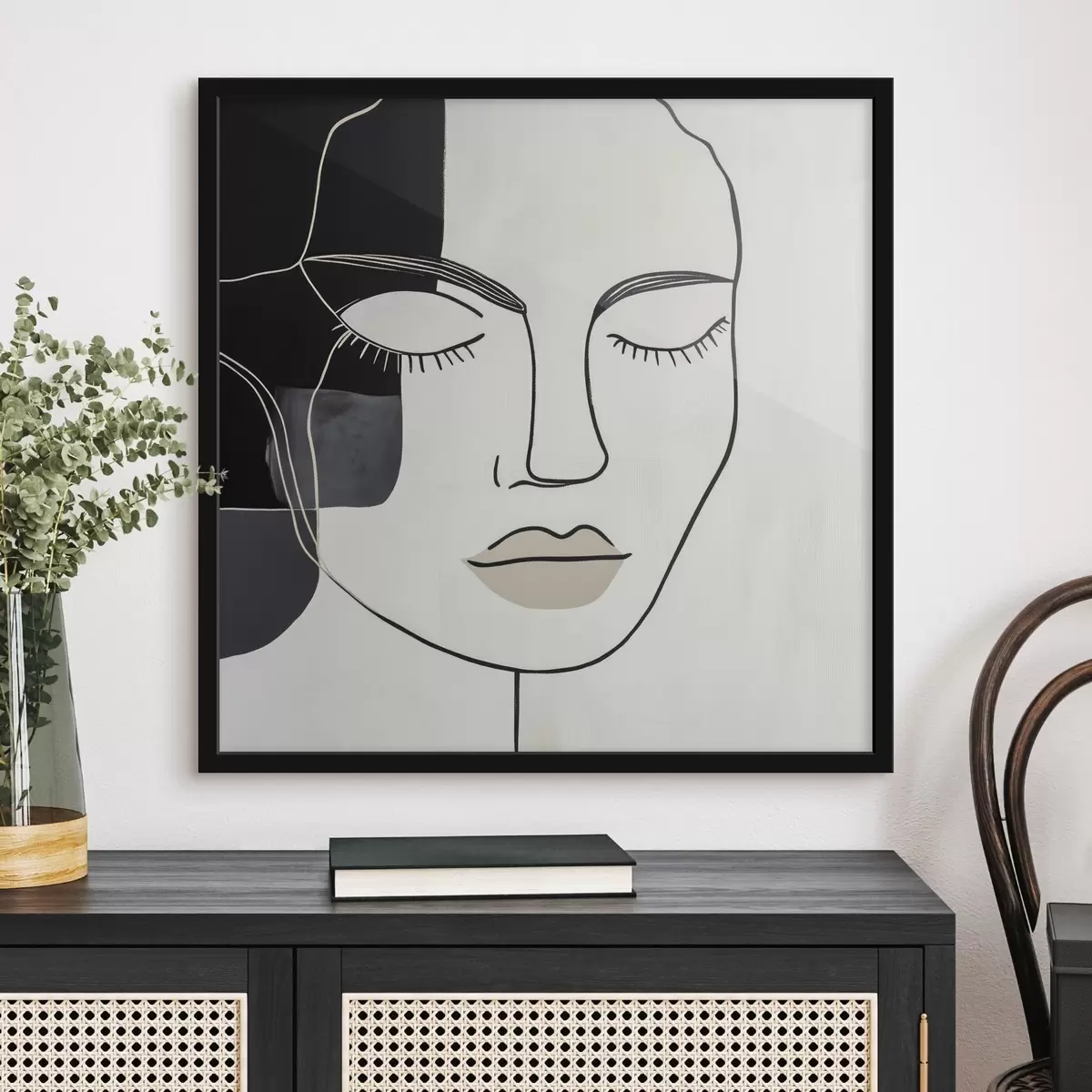 Poster Minimalistický abstraktní portrét f45987