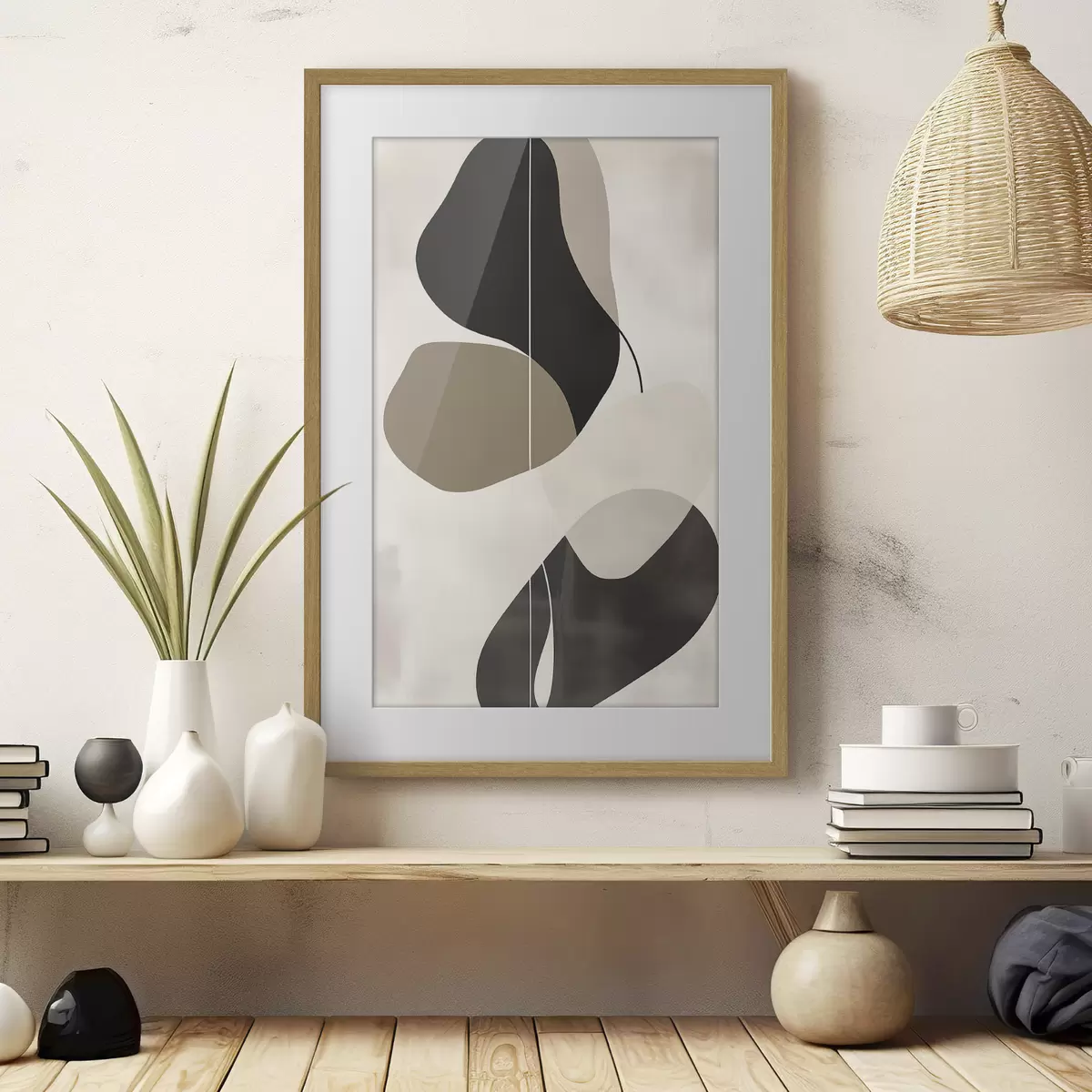 Poster Plovoucí abstraktní tvary f45995