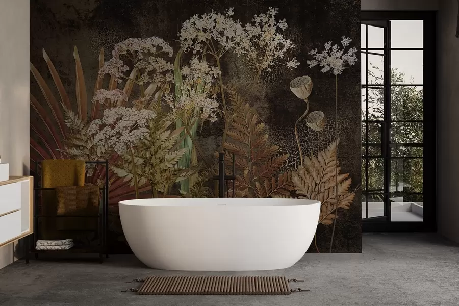 Fototapet Herbář na tmavém pozadí w09323