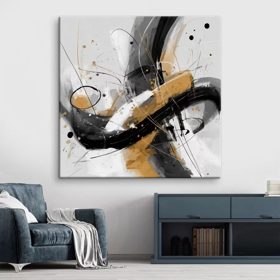 Obraz Grafická ozvěna v moderním abstraktním stylu Č. s45848