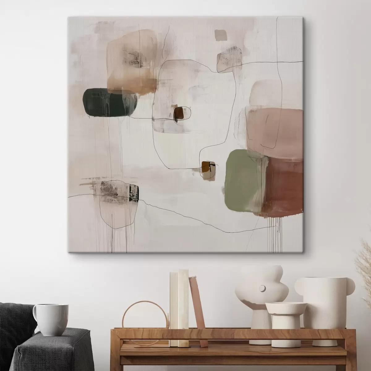 Obraz Abstraktní minimalismus v teplých odstínech Č. s45860