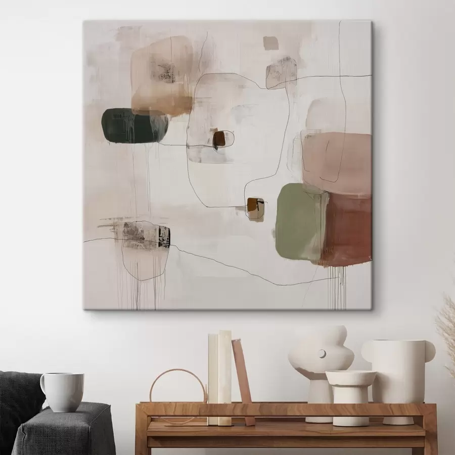 Obraz Abstraktní minimalismus v teplých odstínech Č. s45860