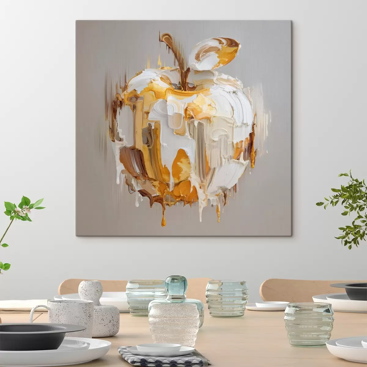 Obraz Jablko s efektem roztavené barvy Č. s45862