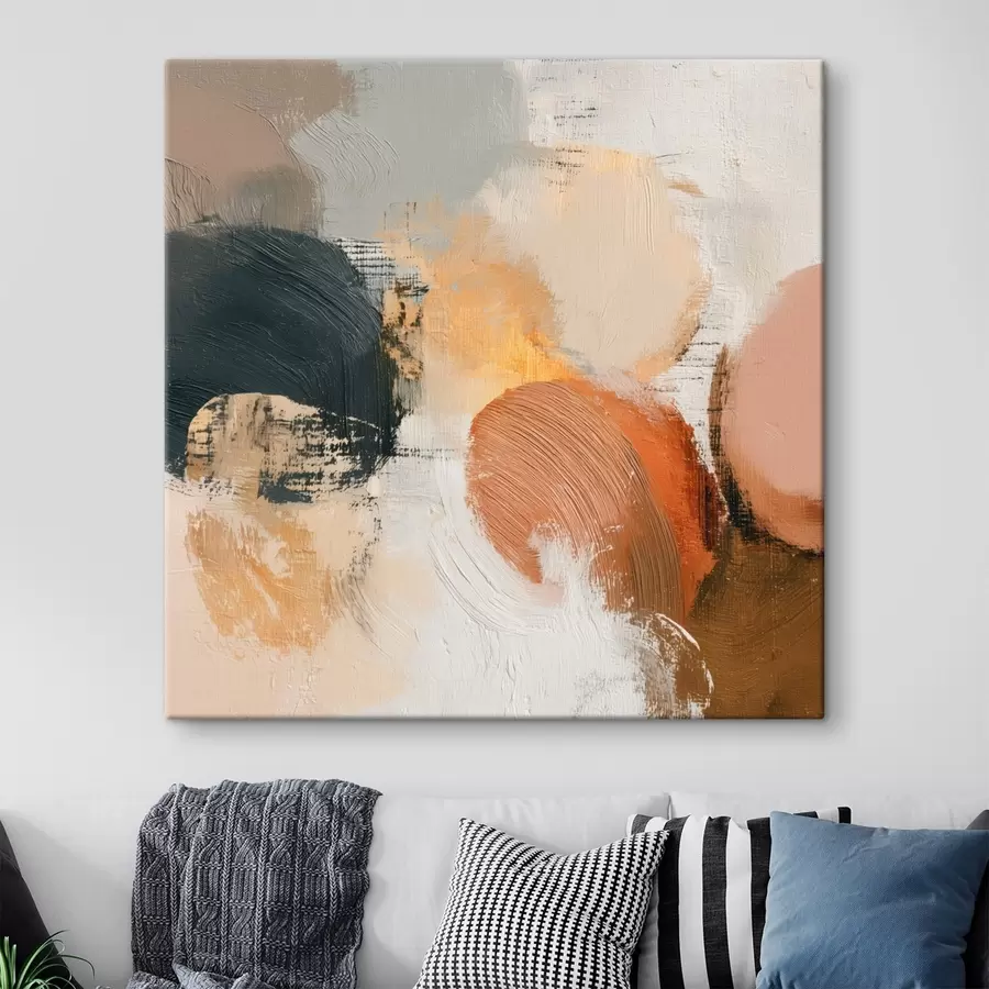 Obraz Texturovaná abstrakce v béžových a šedých tónech Č. s45863