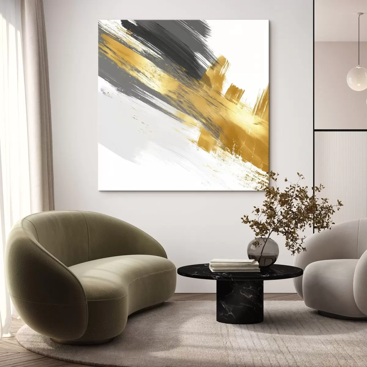 Obraz Moderní umění s prvky rychlých tahů štětcem Č. s45865