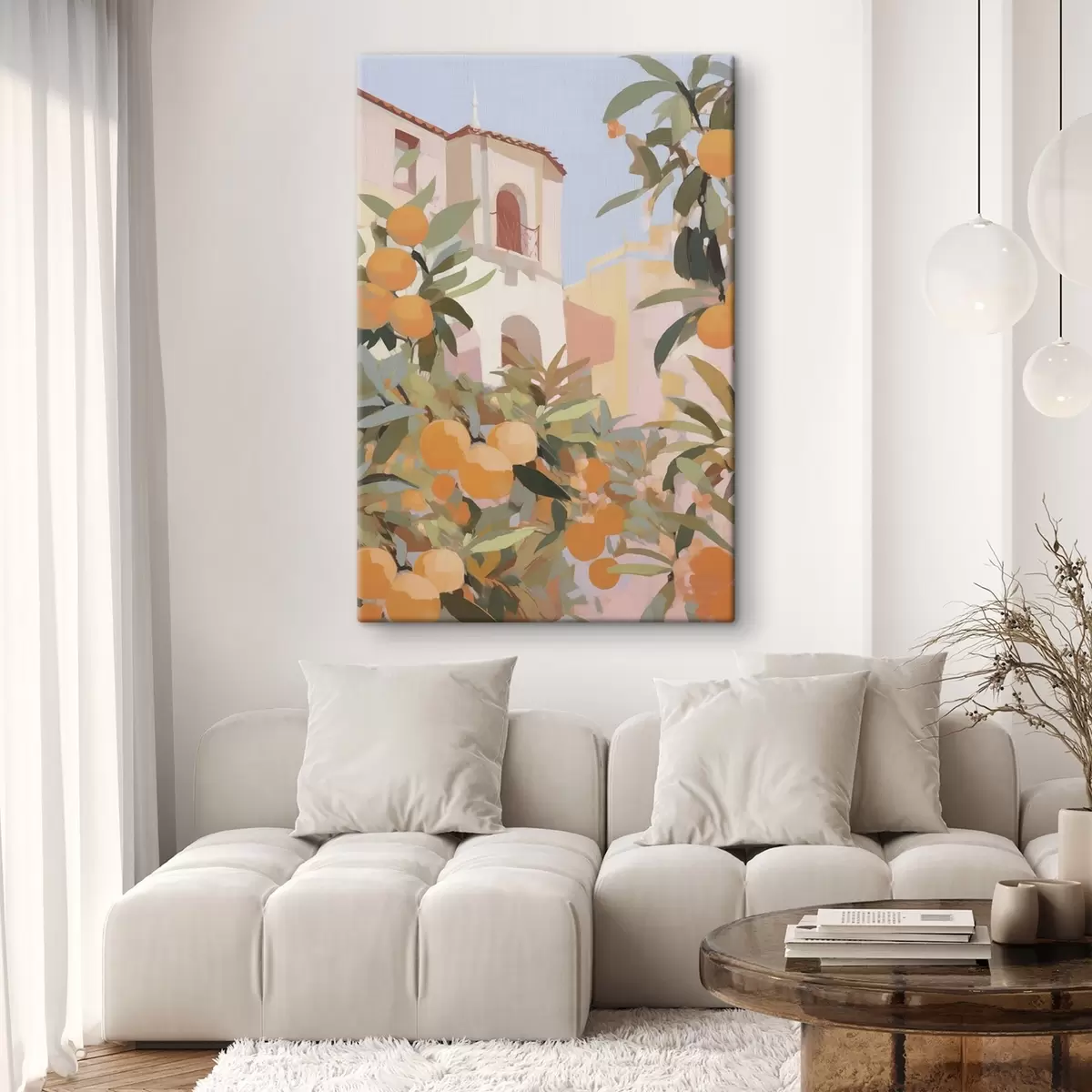 Obraz Pomeranče na větvi před domem Č. s46060