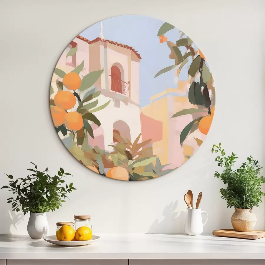 Obraz Pomeranče na větvi před domem Č. r46060