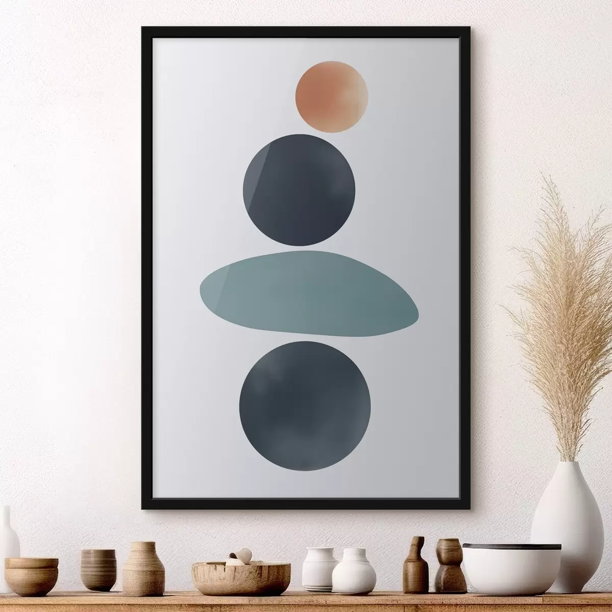 Poster Abstraktní zaoblené skvrny f46061