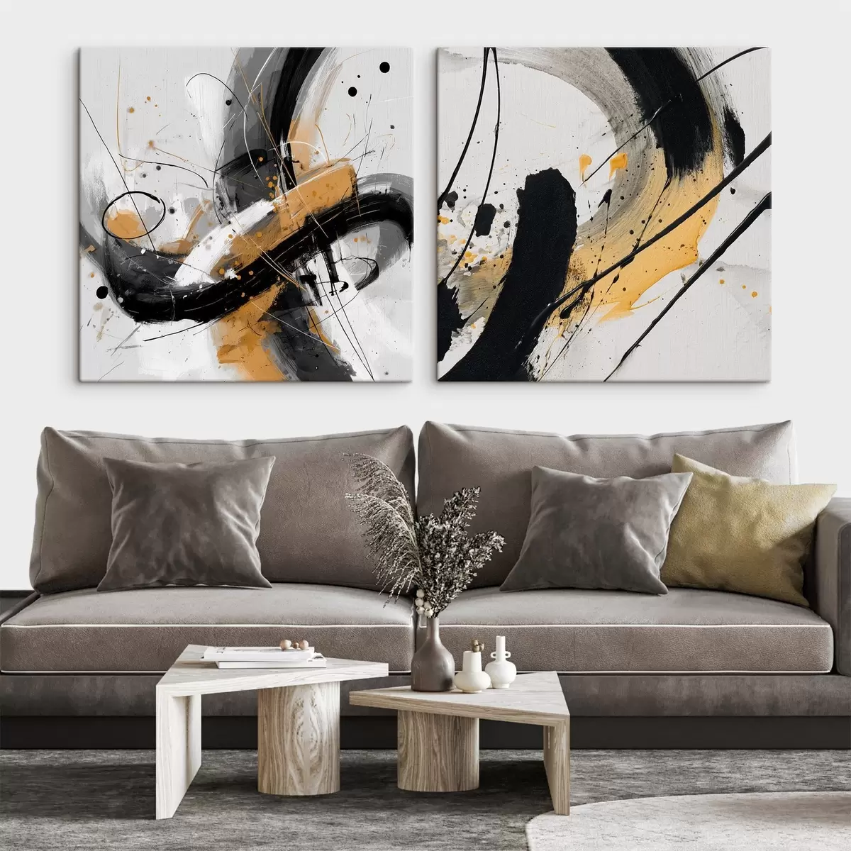 Obraz Exprese v žlutých a černých tónech Č. m00739