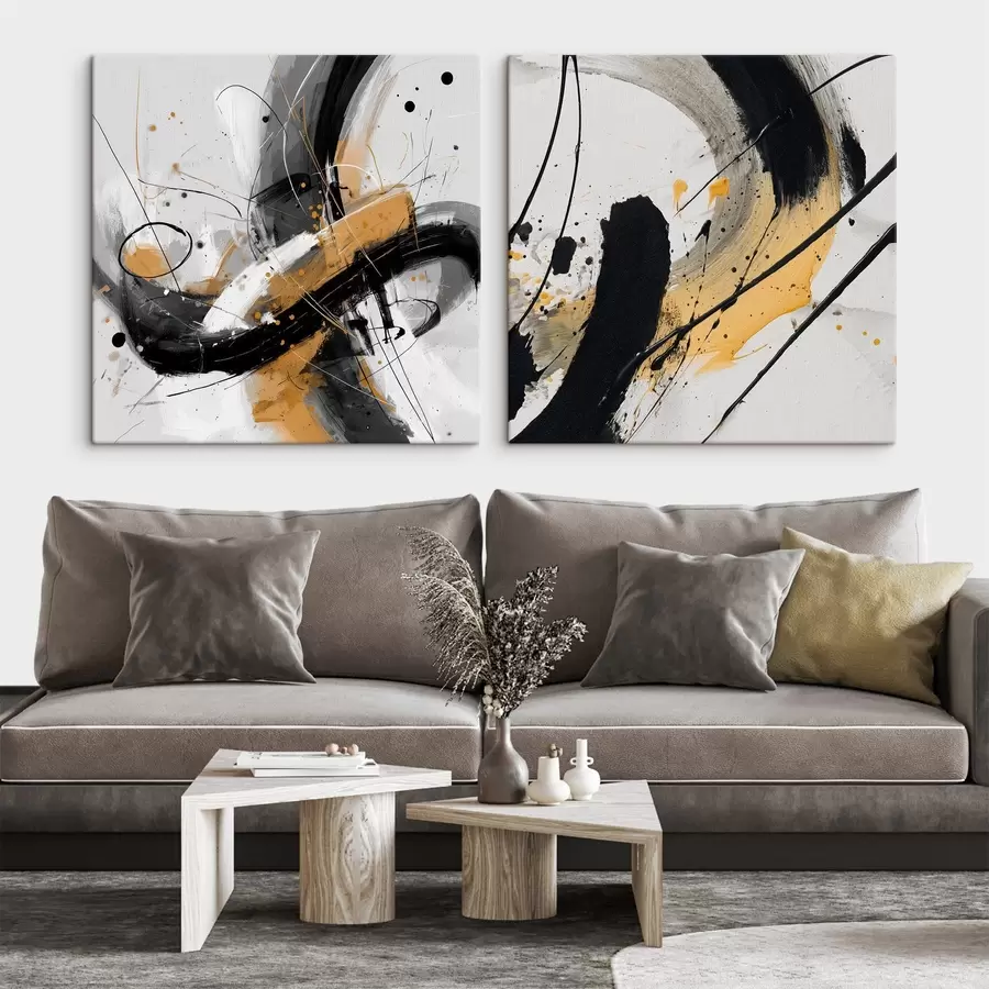 Obraz Exprese v žlutých a černých tónech Č. m00739