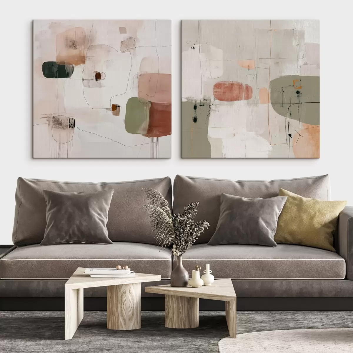 Obraz Pastelová kompozice v neutrálních tónech Č. m00745